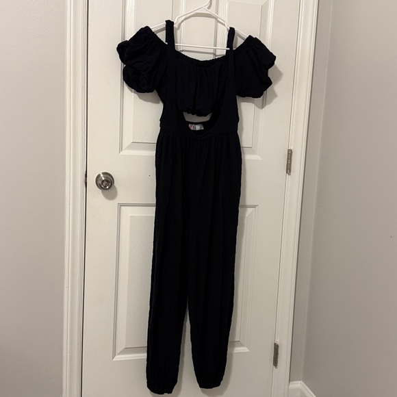 Free people, beach, cheers suspender, jumpsuit, and matching top. Sz Small - Picture 2 of 2